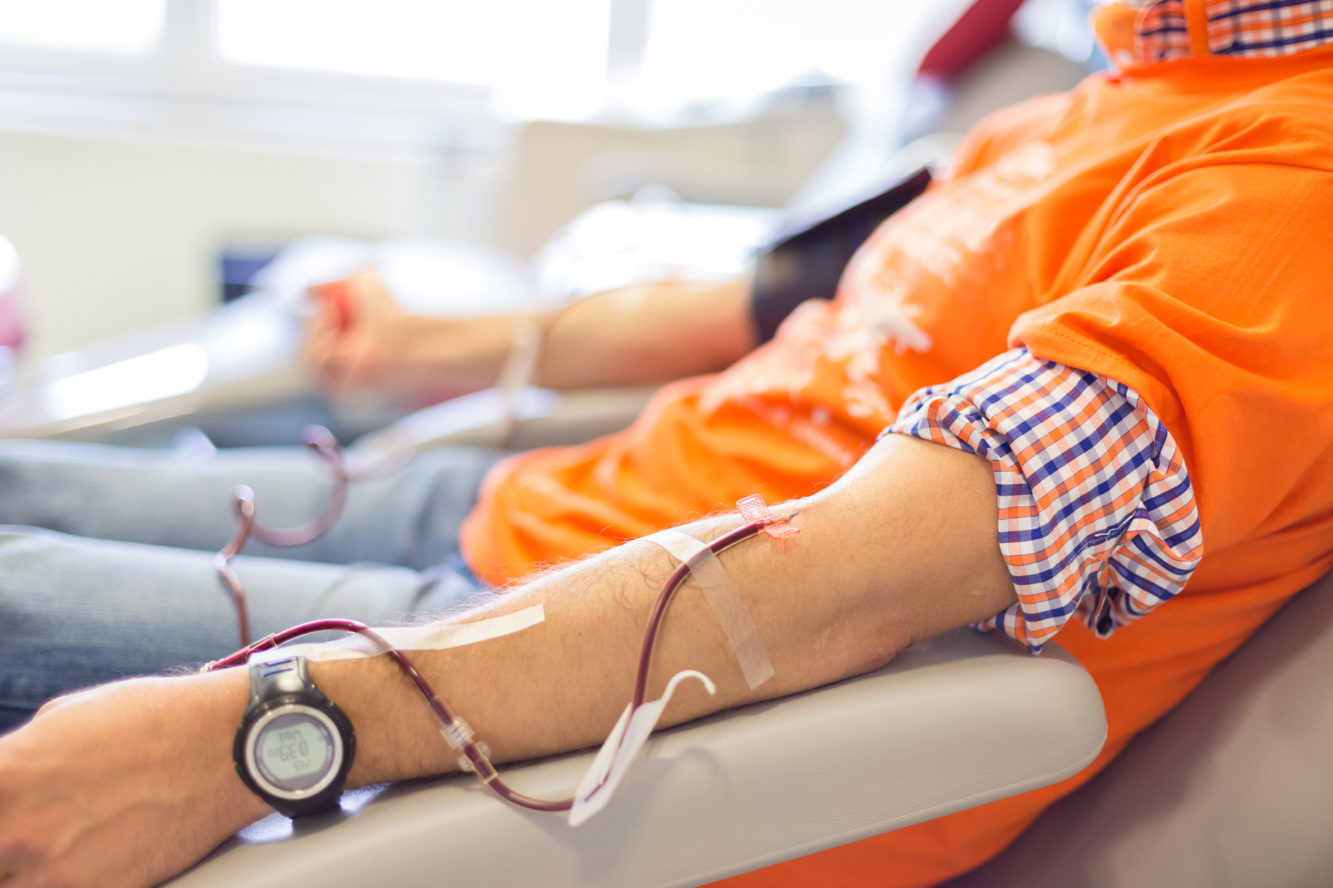 Image of Blood Donor at Donation